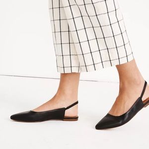 The Margot Slingback Flat in Leather-9.5